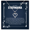 22Feels® Stiefmama Geschenk Silber 925/000 Herz Halskette Stiefmutter Muttertag Frauen Schmuck mit Karte Geburtstag Weihnachten Stiefeltern Bonus Mutter Patchwork-Schmuck mit Botschaftskarte - Herz21-22Feels