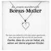 22Feels® Unsere Stiefmama Geschenk Silber 925/000 Herz Halskette Stiefmutter Muttertag Frauen Schmuck mit Karte Geburtstag Weihnachten Stiefeltern Bonus Mutter Patchwork-Schmuck mit Botschaftskarte - Herz21-22Feels
