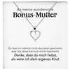 22Feels® Wundervolle Bonus Mutter Stiefmama Geschenk Silber 925/000 Herz Halskette Stiefmutter Muttertag Frauen Schmuck mit Karte Geburtstag Weihnachten Stiefeltern Mama Patchwork-Schmuck mit Botschaftskarte - Herz21-22Feels