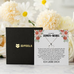 22Feels® Stiefmama Geschenk Silber 925/000 Herz Halskette Stiefmutter Muttertag Frauen Schmuck mit Karte Geburtstag Weihnachten Stiefeltern Bonus Mutter Patchwork-Schmuck mit Botschaftskarte - Herz21-22Feels