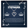 22Feels® Großartige Stiefmama Geschenk Silber 925/000 Herz Halskette Stiefmutter Muttertag Frauen Schmuck mit Karte Geburtstag Weihnachten Stiefeltern Bonus Mutter Patchwork-Schmuck mit Botschaftskarte - Herz21-22Feels