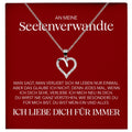 22Feels® Seelenverwandte Ich Liebe Dich Frauen Geschenk Silber 925/000 Schmuck Ehefrau Freundin Herz Halskette Valentinstag Hochzeitstag Jahrestag-Schmuck mit Botschaftskarte - Herz21-22Feels