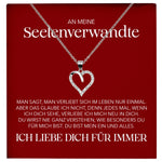 22Feels® Seelenverwandte Ich Liebe Dich Frauen Geschenk Silber 925/000 Schmuck Ehefrau Freundin Herz Halskette Valentinstag Hochzeitstag Jahrestag-Schmuck mit Botschaftskarte - Herz21-22Feels