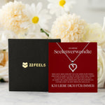 22Feels® Seelenverwandte Ich Liebe Dich Frauen Geschenk Silber 925/000 Schmuck Ehefrau Freundin Herz Halskette Valentinstag Hochzeitstag Jahrestag-Schmuck mit Botschaftskarte - Herz21-22Feels