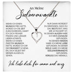22Feels® Seelenverwandte Ich Liebe Dich Frauen Geschenk Silber 925/000 Schmuck Ehefrau Freundin Herz Halskette Valentinstag Hochzeitstag Jahrestag-Schmuck mit Botschaftskarte - Herz21-22Feels