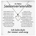 22Feels® Seelenverwandte Ich Liebe Dich Frauen Geschenk Silber 925/000 Schmuck Ehefrau Freundin Herz Halskette Valentinstag Hochzeitstag Jahrestag-Schmuck mit Botschaftskarte - Herz21-22Feels