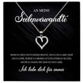 22Feels® Seelenverwandte Ich Liebe Dich Frauen Geschenk Silber 925/000 Schmuck Ehefrau Freundin Herz Halskette Valentinstag Hochzeitstag Jahrestag-Schmuck mit Botschaftskarte - Herz21-22Feels