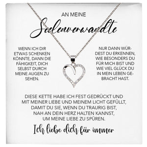22Feels® Seelenverwandte Ich Liebe Dich Frauen Geschenk Silber 925/000 Schmuck Ehefrau Freundin Herz Halskette Valentinstag Hochzeitstag Jahrestag-Schmuck mit Botschaftskarte - Herz21-22Feels