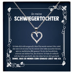 22Feels® Schwiegertochter Geschenk Silber 925/000 Herz Halskette mit Karte Frauen Schmuck Hochzeit Muttertag Geburtstag Weihnachten Damen Collier-Schmuck mit Botschaftskarte - Herz21-22Feels