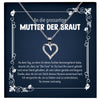 22Feels® Mutter der Braut Geschenk von Bräutigam Silber 925/000 Herz Halskette Brautmutter Frauen Schmuck Schwiegermama Hochzeit Damen Collier-Schmuck mit Botschaftskarte - Herz21-22Feels