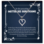 22Feels® Mutter des Bräutigams Geschenk von Braut Silber 925/000 Herz Halskette Frauen Schmuck Schwiegermama Hochzeit Damen Collier Schwiegertochter-Schmuck mit Botschaftskarte - Herz21-22Feels