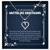 22Feels® Mutter des Bräutigams Geschenk von Braut Silber 925/000 Herz Halskette Frauen Schmuck Schwiegermama Hochzeit Damen Collier Schwiegertochter-Schmuck mit Botschaftskarte - Herz21-22Feels