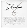 22Feels® Schwester Geschenk Silber 925/000 Herz Halskette mit Karte Mädchen Frauen Schmuck Geburtstag Weihnachten Valentinstag Firmung Konfirmation-Schmuck mit Botschaftskarte - Herz21-22Feels