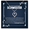 22Feels® Wunderbare Schwester Geschenk Silber 925/000 Herz Halskette mit Karte Mädchen Frauen Schmuck Geburtstag Weihnachten Valentinstag Firmung Konfirmation-Schmuck mit Botschaftskarte - Herz21-22Feels