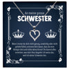 22Feels® Grosse Schwester Geschenk Silber 925/000 Herz Halskette mit Karte Mädchen Frauen Schmuck Geburtstag Weihnachten Valentinstag Firmung Konfirmation-Schmuck mit Botschaftskarte - Herz21-22Feels