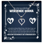 22Feels® Werdende Mama To Be Schwangerschaft Geschenk Muttertag Silber 925/000 Frauen Herz Halskette Karte Frauen Schmuck Collier Babyparty Babyshower Gender Reveal-Schmuck mit Botschaftskarte - Herz21-22Feels