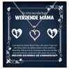 22Feels® Werdende Mama To Be Schwangerschaft Geschenk Muttertag Silber 925/000 Frauen Herz Halskette Karte Frauen Schmuck Collier Babyparty Babyshower Gender Reveal-Schmuck mit Botschaftskarte - Herz21-22Feels