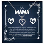 22Feels® Werdende Mama To Be Schwangerschaft Geschenk von Baby Muttertag Silber 925/000 Frauen Herz Halskette Karte Schmuck Collier Babyparty Babyshower Gender Reveal-Schmuck mit Botschaftskarte - Herz21-22Feels