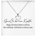 22Feels® Neues Kapitel Werdende Mama to Be Schwangerschaft Geschenk Muttertag Silber 925/000 Frauen Herz Halskette Karte Schmuck Collier Babyparty Babyshower Gender Reveal-Schmuck mit Botschaftskarte - Herz21-22Feels