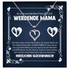 22Feels® Freundin Schwangerschaft Geschenk Muttertag Silber 925/000 Herz Halskette Karte Frauen Schmuck Collier Babyparty Babyshower Gender Reveal-Schmuck mit Botschaftskarte - Herz21-22Feels