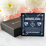 22Feels® Freundin Schwangerschaft Geschenk Muttertag Silber 925/000 Herz Halskette Karte Frauen Schmuck Collier Babyparty Babyshower Gender Reveal-Schmuck mit Botschaftskarte - Herz21-22Feels