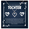 22Feels® Tochter Schwangerschaft Geschenk Muttertag Silber 925/000 Herz Halskette Karte Frauen Schmuck Collier Babyparty Babyshower Gender Reveal-Schmuck mit Botschaftskarte - Herz21-22Feels