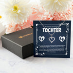 22Feels® Tochter Schwangerschaft Geschenk Muttertag Silber 925/000 Herz Halskette Karte Frauen Schmuck Collier Babyparty Babyshower Gender Reveal-Schmuck mit Botschaftskarte - Herz21-22Feels