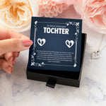22Feels® Tochter Schwangerschaft Geschenk Muttertag Silber 925/000 Herz Halskette Karte Frauen Schmuck Collier Babyparty Babyshower Gender Reveal-Schmuck mit Botschaftskarte - Herz21-22Feels