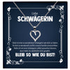 22Feels® Liebe Schwägerin Geschenk Silber 925 Herz Halskette mit Karte Frauen Schmuck Damen Collier Hochzeit Geburtstag Weihnachten Zirkonia-Steine-Schmuck mit Botschaftskarte - Herz21-22Feels