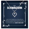 22Feels® Liebe Schwägerin Geschenk Silber 925 Herz Halskette mit Karte Frauen Schmuck Damen Collier Hochzeit Geburtstag Weihnachten Zirkonia-Steine-Schmuck mit Botschaftskarte - Herz21-22Feels