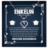 22Feels® Enkelin Studienabschluss Geschenk Silber 925 Herz Halskette mit Karte Uni Studentin Glückwunsch Frauen Schmuck Bachelor Master Doktortitel-Schmuck mit Botschaftskarte - Herz21-22Feels