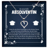 22Feels® Studienabschluss Geschenk Silber 925 Herz Halskette mit Karte Uni Studentin Glückwunsch Frauen Schmuck Bachelor Master Doktortitel Absolvia-Schmuck mit Botschaftskarte - Herz21-22Feels