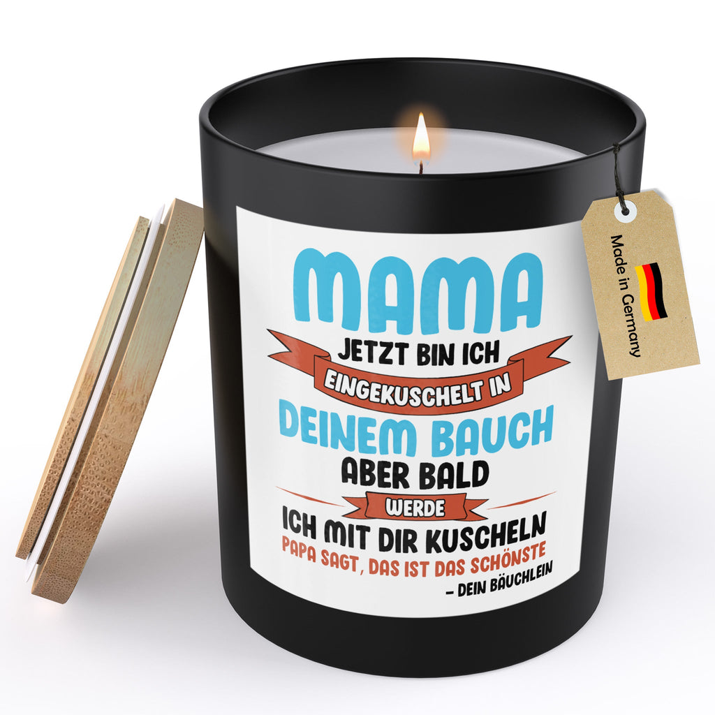 22Feels® Schwangerschaft Geschenk HANDGEMACHTE Sojawachs Duft-Kerze im Glas (ZITRUS, VEGAN)-Spruchkerzen B1K1-22Feels