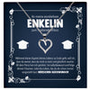 22Feels® Enkelin Studienabschluss Geschenk Silber 925 Herz Halskette mit Karte Uni Studentin Glückwunsch Frauen Schmuck Bachelor Master Doktortitel-Schmuck mit Botschaftskarte - Herz21-22Feels