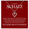 22Feels® Schatz Ich Liebe Dich Frauen Geschenk Silber 925/000 Schmuck Ehefrau Freundin Herz Halskette Valentinstag Hochzeitstag Jahrestag-Schmuck mit Botschaftskarte - Herz21-22Feels