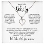 22Feels® Schatz Ich Liebe Dich Frauen Geschenk Silber 925/000 Schmuck Ehefrau Freundin Herz Halskette Valentinstag Hochzeitstag Jahrestag-Schmuck mit Botschaftskarte - Herz21-22Feels