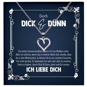 22Feels® Schatz Ich Liebe Dich Frauen Geschenk Silber 925/000 Schmuck Ehefrau Freundin Herz Halskette Valentinstag Hochzeitstag Jahrestag-Schmuck mit Botschaftskarte - Herz21-22Feels