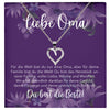 22Feels® Liebe Oma Geschenk Silber 925/000 Herz Halskette Karte Frauen Schmuck Damen Collier Grossmutter Weihnachten Geburtstag Muttertag Grosseltern-Schmuck mit Botschaftskarte - Herz21-22Feels