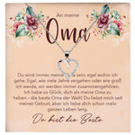 22Feels® Liebe Oma Geschenk Silber 925/000 Herz Halskette Karte Frauen Schmuck Damen Collier Grossmutter Weihnachten Geburtstag Muttertag Grosseltern-Schmuck mit Botschaftskarte - Herz21-22Feels