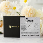 22Feels® Liebe Oma Geschenk Silber 925/000 Herz Halskette Karte Frauen Schmuck Damen Collier Grossmutter Weihnachten Geburtstag Muttertag Grosseltern-Schmuck mit Botschaftskarte - Herz21-22Feels