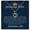 22Feels® Großartige Nichte Geschenk Silber 925/000 Herz Halskette mit Karte Mädchen Frauen Schmuck Geburtstag Weihnachten Firmung Konfirmation Ostern-Schmuck mit Botschaftskarte - Herz21-22Feels