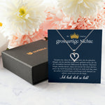 22Feels® Großartige Nichte Geschenk Silber 925/000 Herz Halskette mit Karte Mädchen Frauen Schmuck Geburtstag Weihnachten Firmung Konfirmation Ostern-Schmuck mit Botschaftskarte - Herz21-22Feels