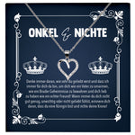 22Feels® Nichte Geschenk von Onkel Silber 925/000 Herz Halskette mit Karte Mädchen Frauen Schmuck Geburtstag Weihnachten Firmung Konfirmation Ostern-Schmuck mit Botschaftskarte - Herz21-22Feels