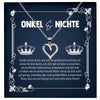 22Feels® Nichte Geschenk von Onkel Silber 925/000 Herz Halskette mit Karte Mädchen Frauen Schmuck Geburtstag Weihnachten Firmung Konfirmation Ostern-Schmuck mit Botschaftskarte - Herz21-22Feels