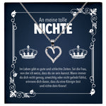 22Feels® Tolle Nichte Geschenk Silber 925/000 Herz Halskette mit Karte Mädchen Frauen Schmuck Geburtstag Weihnachten Firmung Konfirmation Ostern-Schmuck mit Botschaftskarte - Herz21-22Feels