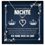 22Feels® Großartige Nichte Geschenk Silber 925/000 Herz Halskette mit Karte Mädchen Frauen Schmuck Geburtstag Weihnachten Firmung Konfirmation Ostern-Schmuck mit Botschaftskarte - Herz21-22Feels