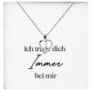 22Feels® Fehlgeburt Erinnerung Trauer-Schmuck Silber 925/000 Herz Halskette Frauen Schmuck Kondolenzgeschenk "Ich Trage Dich Immer" Damen Collier-Schmuck mit Botschaftskarte - Herz21-22Feels
