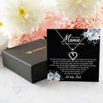 22Feels® Brautmutter Geschenk von Braut Silber 925/000 Herz Halskette Karte Frauen Schmuck Hochzeit Meine Mutter Damen Collier mit 23 Steinen-Schmuck mit Botschaftskarte - Herz21-22Feels