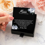 22Feels® Brautmutter Geschenk von Braut Silber 925/000 Herz Halskette Karte Frauen Schmuck Hochzeit Meine Mutter Damen Collier mit 23 Steinen-Schmuck mit Botschaftskarte - Herz21-22Feels
