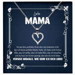22Feels® Liebe Mama Geschenk Silber 925/000 Herz Halskette Muttertag Valentinstag Frauen Schmuck Karte Mutter Geburtstag Weihnachten Damen Collier Eltern-Schmuck mit Botschaftskarte - Herz21-22Feels